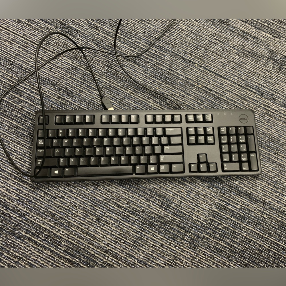 Dell KB212-B Black USB QuietKey Slim US English 104 Keys Keyboard
